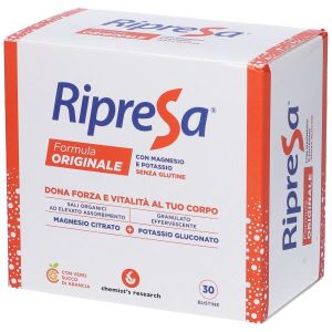 Ripresa 30bust 10g Integratore Alimentare di Magnesio e Potassio Bustine Effervescenti Utile Negli Stati di Stanchezza
