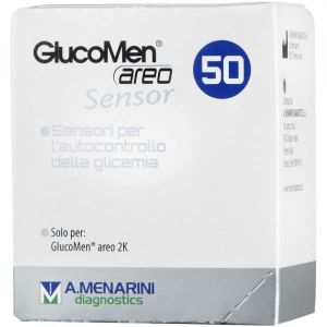 Strisce Misurazione Glicemia Glucomen Areo Sensor 50 Pezzi