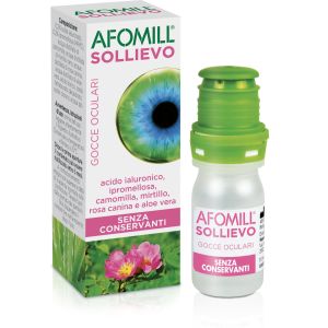Afomill Sollievo Gocce Oculari Idratanti Con Acido Ialuronico 10 ml
