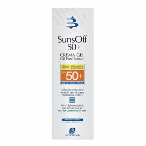 Biogena Suns Off 50+ Crema Solare In Gel Spf 50+ per Pelli Grasse O Miste 90ml