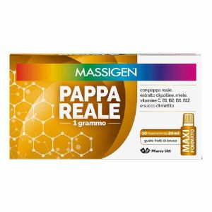 Massigen Pappa Reale Integratore Tonico Bambini e Anziani 10 Flaconcini