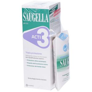 Saugella Detergente Intimo Acti3 250ml + 3 Assorbenti Interni