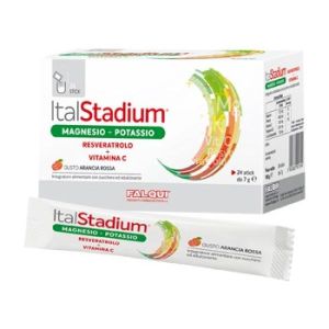 Italstadium Magnesio Potassio Resveratolo Vitamina C Arancia Rossa 24 Stick