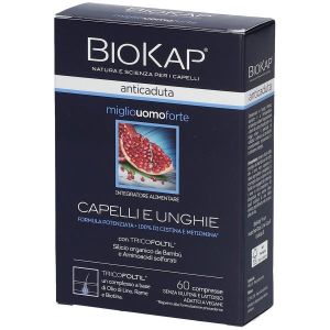Biokap Anticaduta Miglio Uomo Forte Integratore Capelli e Unghie 60 Compresse