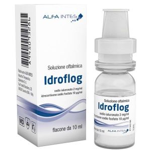 Soluzione Oftalmica Idroflog Acido Ialuronato 2mg/ml e Idrocortisone Sodio Fosfato 10 Mcg/ml 10ml