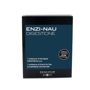 Principium Enzi-nau Digestione Enzimi No Gas 24 Compresse Fast/retard + Naudigest 18 Bustine