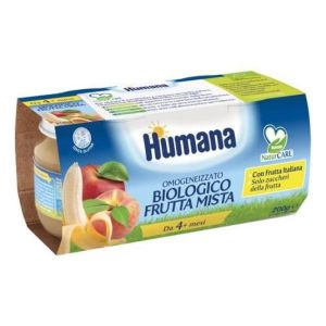 Humana Omogeneizzato Frutta Mista Bio 2 Pezzi da 100g