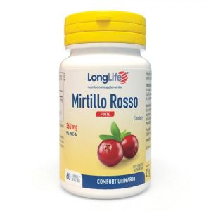 Longlife mirtillo rosso forte 360mg integratore alimentare 60 capsule
