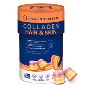 Upsa X Nourished Collagen Hair & Skin 30 Gummies Senza Glutine