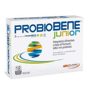 Probiobene Junior 18 Stick Orosolubili da 1g Senza Glutinenaturalmente Privo di Lattosio