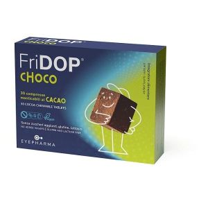 Fridop Choco 30 Compresse Masticabili Cacao i Edulcorantisenza Zuccheri Aggiunti Senza Glutine Senza Lattosio