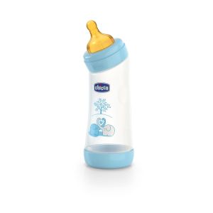 Chicco Biberon Well Being Angolato In Polipropilene Boy Da 250ml Normal Lattice