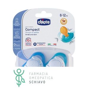 Chicco Physio Compact Succhietto Per Bimbo In Silicone 6-12m 2 Pezzi