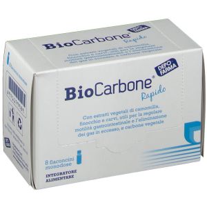 Depofarma Biocarbone Rapido Integratore Transito Intestinale 8 Flaconcini Monodose
