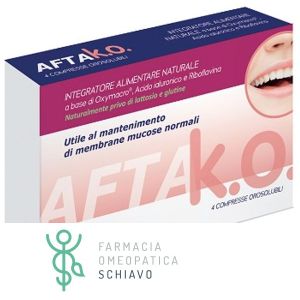 Abc farmaceutici aftako integratore alimentare 4 compresse orosolubili