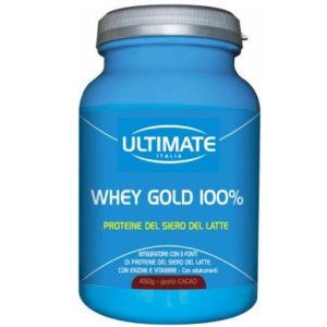Ultimate Sport Whey Gold 100% Integratore Proteico Gusto Cacao 450g