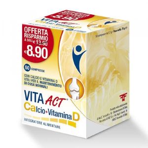 Vita Act Calcio + Vitamina D Integratore Ossa e Denti 60 Compresse