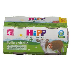 Hipp Bio Omogeneizzato Pollo e Vitello 2 Pezzi da 80g