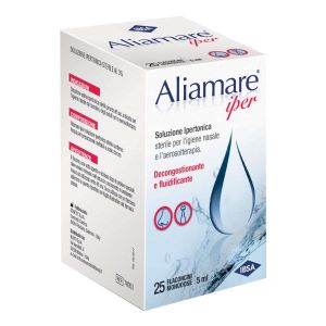 Aliamare Iper Soluzione Ipertonica Igiene Nasale 25 Flaconcini  Globuli Contenitore MONOdose