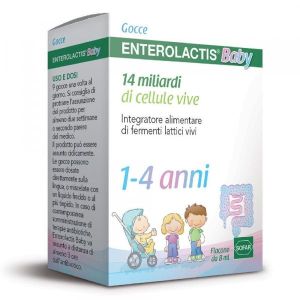 Enterolactis Baby Gocce 8ml 1-4 Anni 14 Miliardi di Cellule Vive