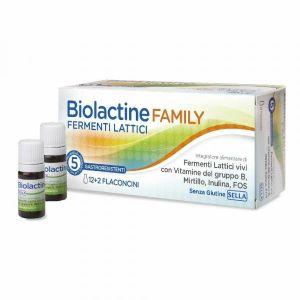 Biolactine Family 5 Miliardi Integratore di Fermenti Lattici 14 Flaconcini