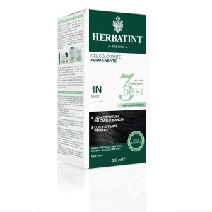 Herbatint Tintura per Capelli Gel Permanente 1n Nero 3 Dosi 300ml