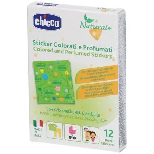 Chicco Natural Zanza Sticker Antizanzara Colorati e Profumati 12 Pezzi
