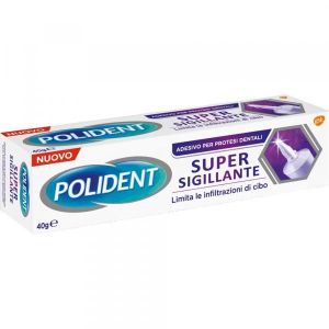Polident Super Tenuta+sigillante Adesivo per Protesi Dentale Gusto Neutro 40g