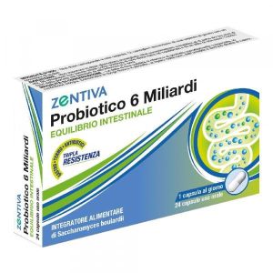 Probiotico 6 Miliardi Zentiva Integratore Equilibrio Intestinale 24 Capsule