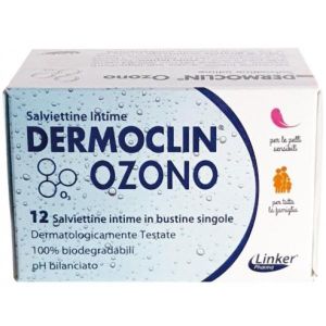 Dermoclin Salviettine Intime Ozono 12 Pezzi