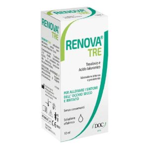 Renova Tre Collirio A Base di Trealosio e Acido Ialuronico 10ml Senza Conservanti