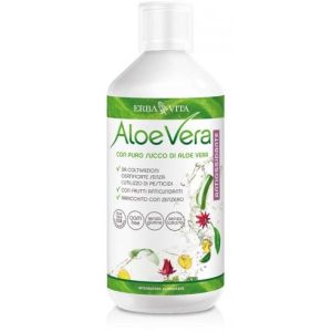 Erba Vita Aloe Vera Puro Succo Antiossidante 1 Litro