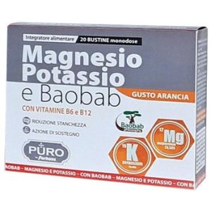 Forhans Puro Magnesio Potassio e Baobab 20 Bustine da 4g