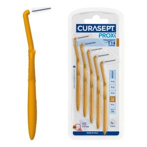 Scovolino Curasept Proxi Angle Misura T14 Conico Iso 4 Colore Ocra Diametro 1,4mm