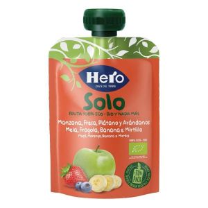 Hero Solo Frutta Frullata 100% Bio Mela Banana Fragola 100g