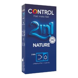 Control 2 In 1 Nature Profilattico + Gel 3 Pezzi
