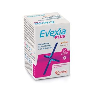 Evexia Plus Cane e Gatto Mangime i Olio di Canapa Barattolo 20 Compresse