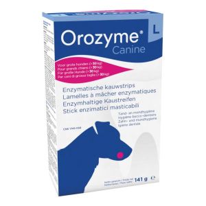 Orozyme Canine Strisce Enzimatiche Masticabili per Cani di Taglia Grande