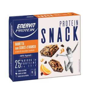 Enervit Protein Snack Scorze Arancia Vegetale 8 Barrette 27g