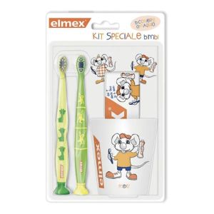 Special Pack Kids Elmex 1 Dentifricio Elmex Bimbi 50ml + 2 Spazzolini Elmex Bimbi 3-6 Anni + 1 Tazza Omaggio