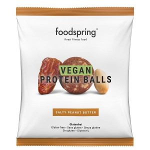 Foodspring Protein Balls Snack Proteico Vegano Gusto Burro di Arachidi Salato 40g
