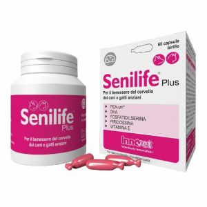 Senilife Plus Integratore per Il Benessere Del Cervello di Cani e Gatti Anziani 60 Capsule