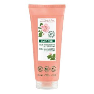 Klorane Crema Doccia Nutritiva Al Burro di Cupuacu Bio Latte di Rosa