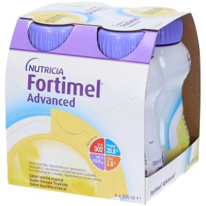Fortimel Advanced Vaniglia Tropical 4 X 200ml