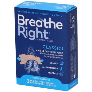 Breathe Right Classici Cerotti Nasali 30 Pezzi Sollievo Notturno