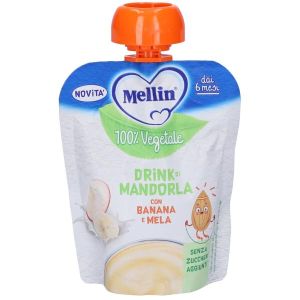 Mellin Drink 100% Vegetale di Mandorla i Banana e Mela per Bambini 6 Mesi+ 90g