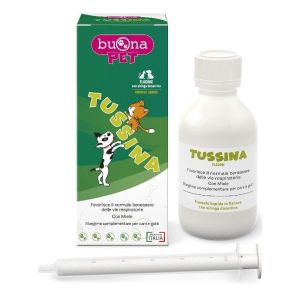 Tussina Flacone Mangime Complementare Cani Gatti i Siringa Dosatrice Forma Liquida 100g Buonapet