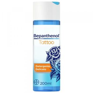 Bepanthenol Tattoo Detergente Delicato per Tatuaggi i Pantenolo Gel Senza Sapone 200ml