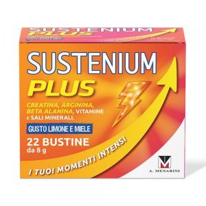 Sustenium Plus Creatina Arginina Beta Alanina Vitamine e Sali Minerali Gusto Limone e Miele