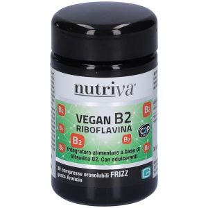 Nutriva Vegan B2 Ribofrlavina Compresse Orosolubili Gusto Arancia